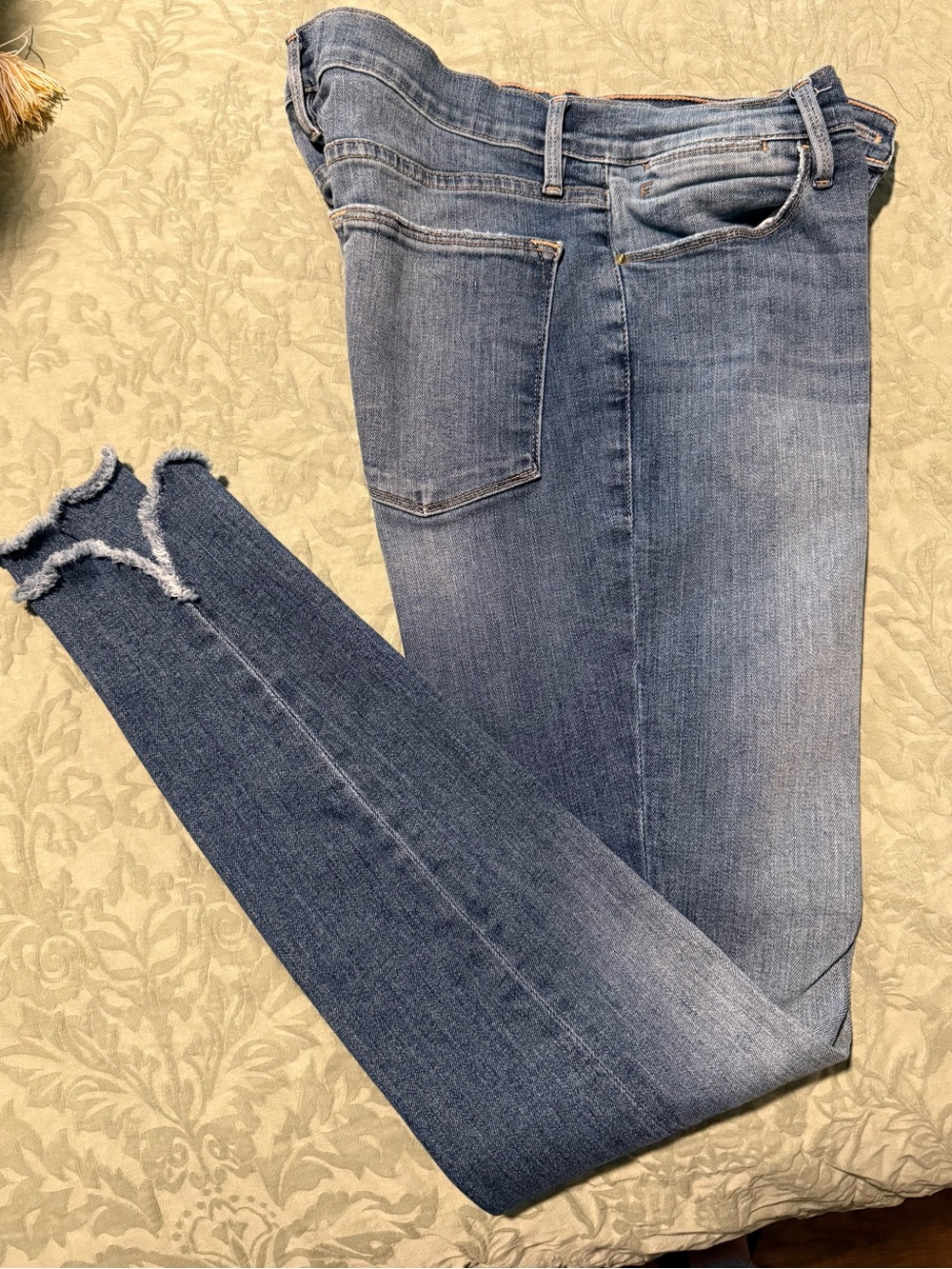 Frame Denim Women's le High Skinny Jeans in Medium Blue Fade